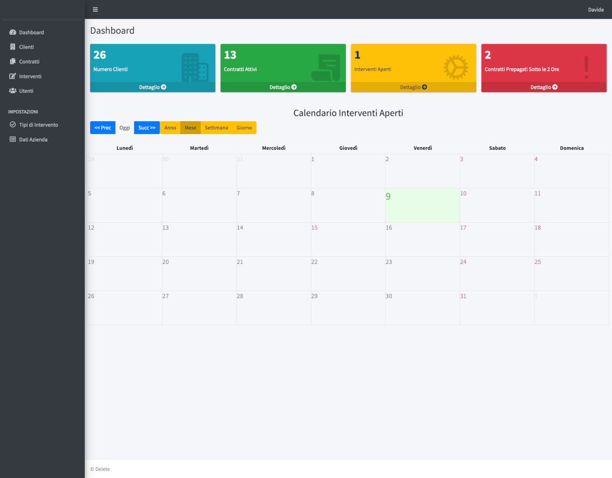 Gestione Contratti Gestione Interventi Tecnici